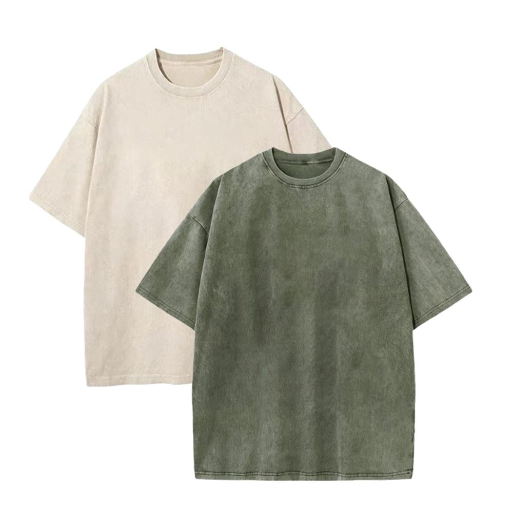 Unisex Wash Loose Fit Vintage Cotton T-Shirt