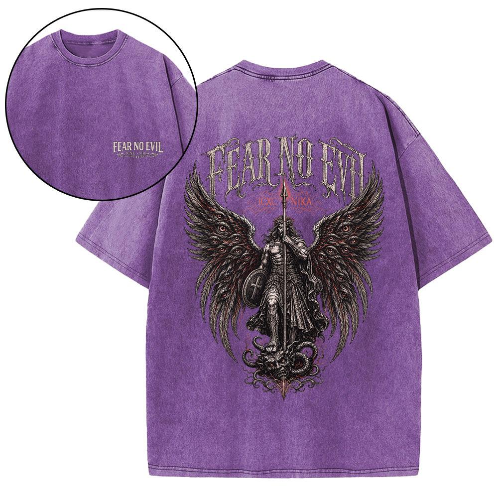 Fear No Evil Christian Washed T-Shirt