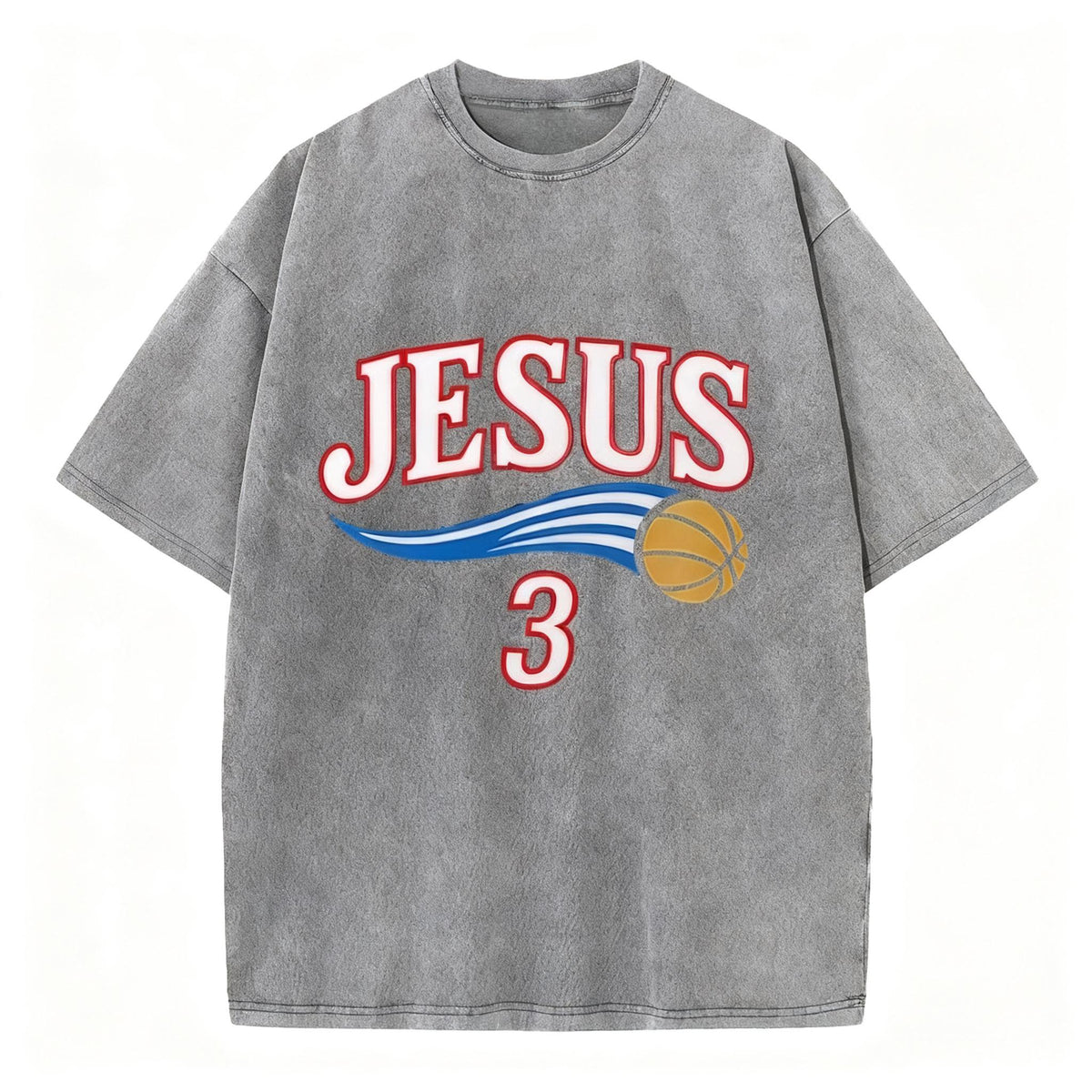 Jesus 3 Christian Washed T-Shirt