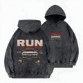 The Good Race Jesus Leads The Way Vintage Christian Washed Hoodie