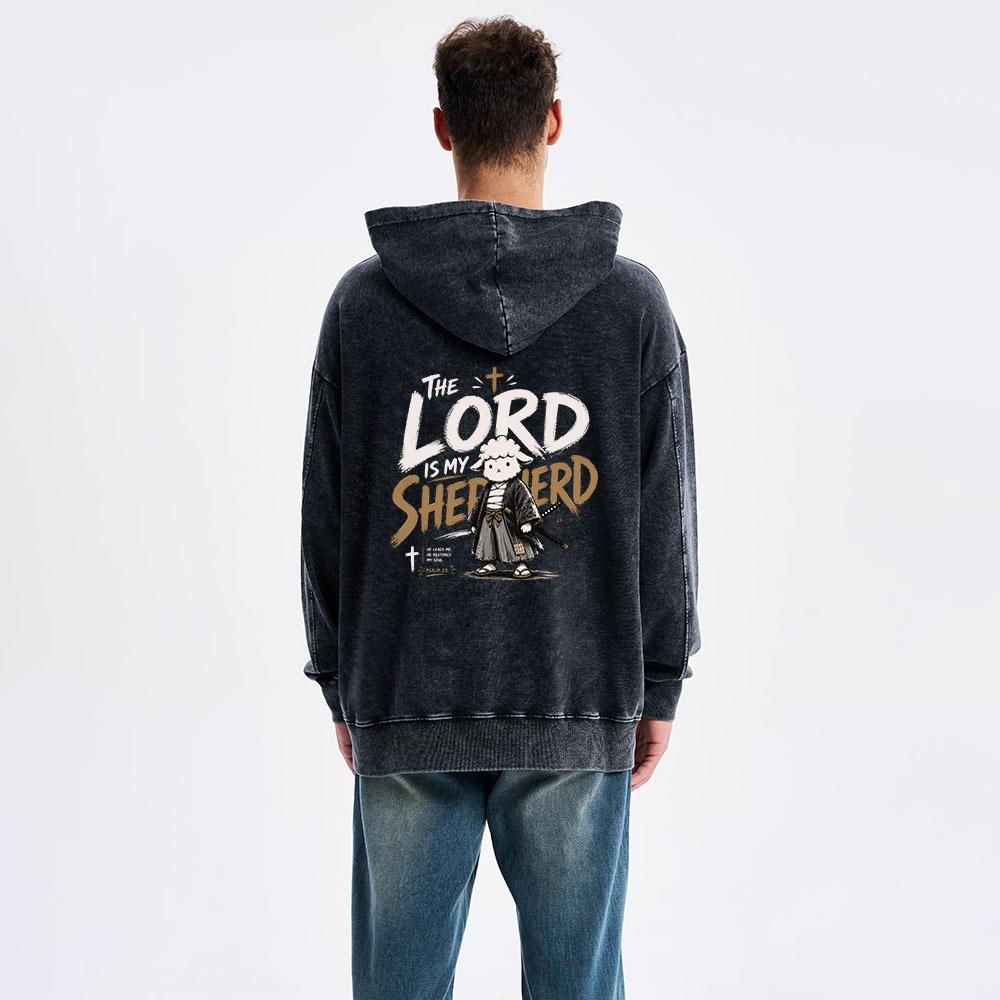 The Lord Is My Shepherd Christian Washed Hoodie