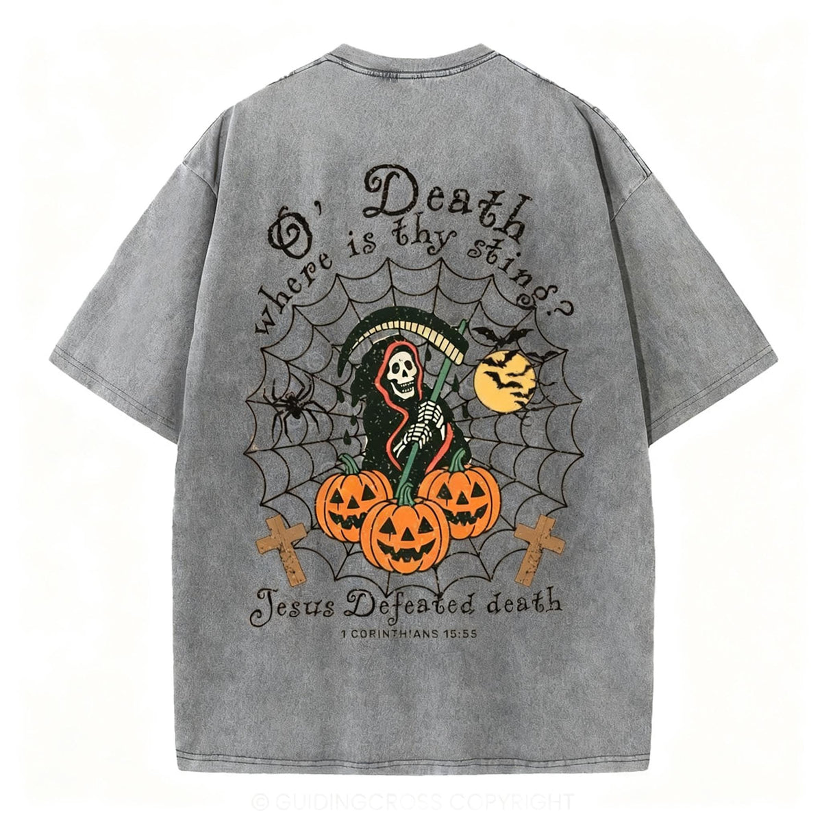 Jesus Defeated Death Christian Washed T-Shirt