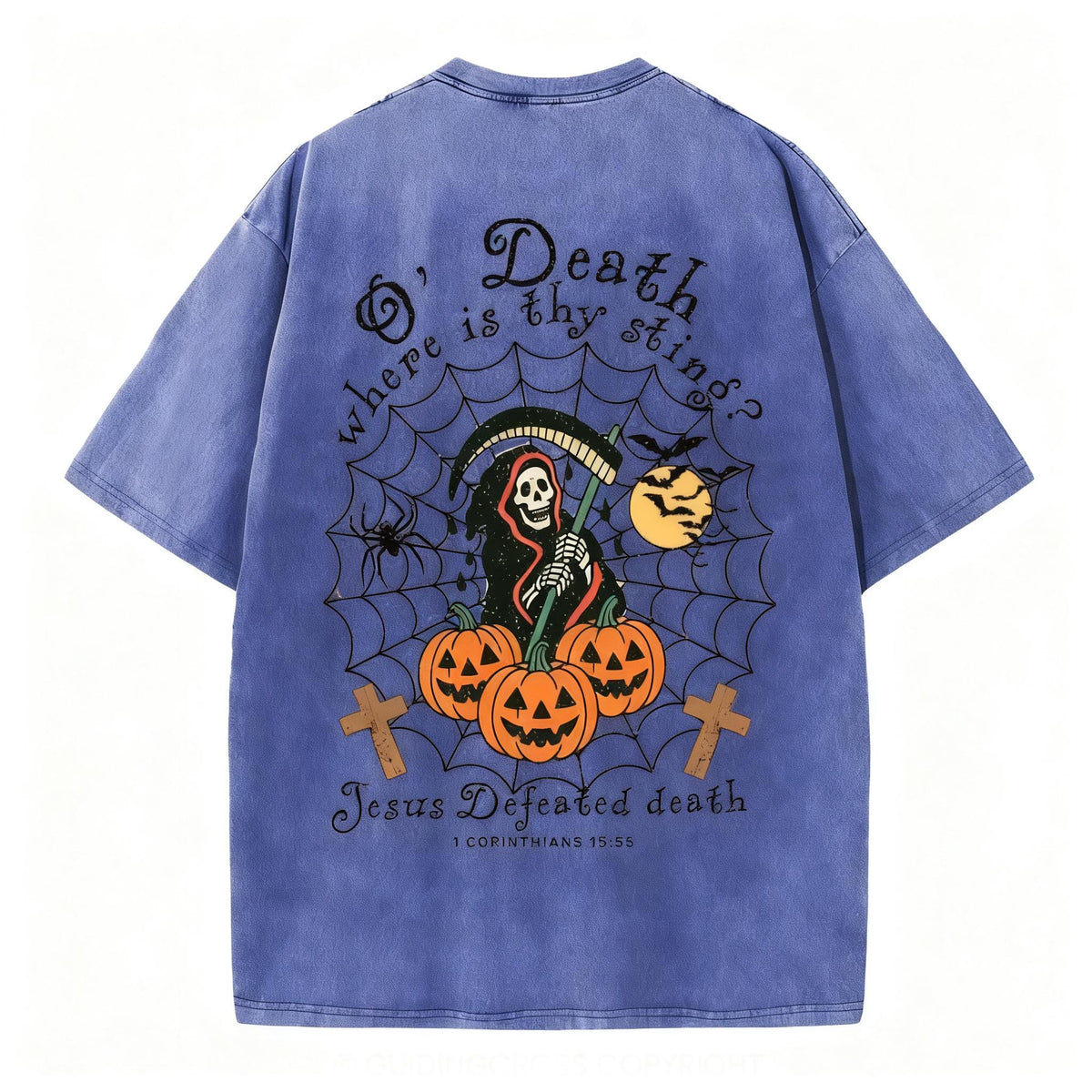 Jesus Defeated Death Christian Washed T-Shirt