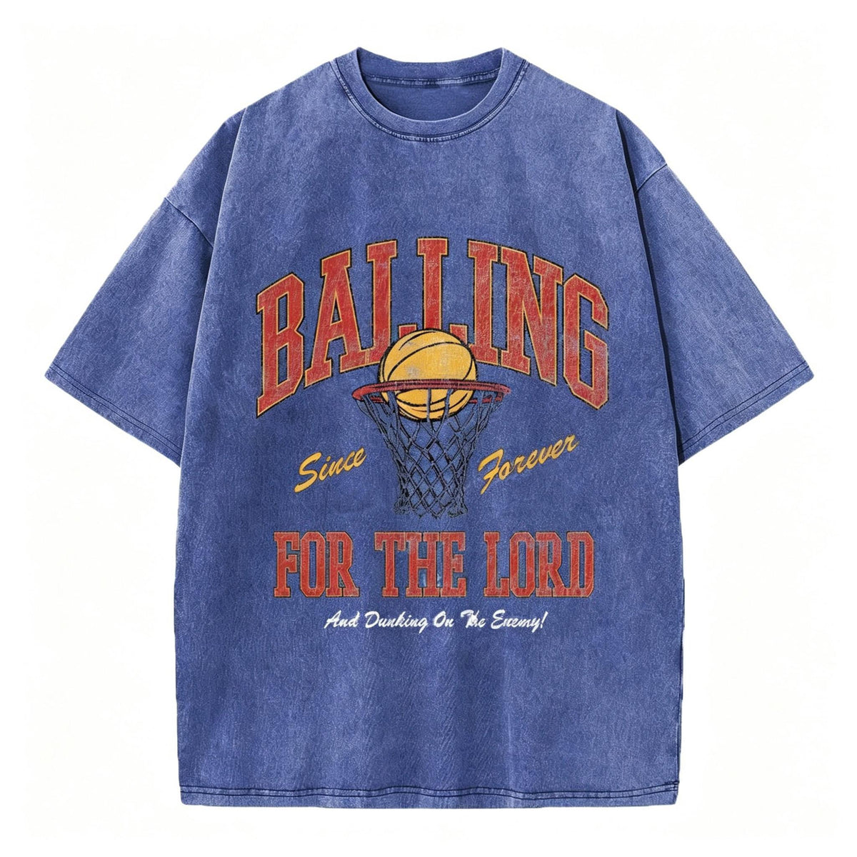Balling For The Lord Christian Washed T-Shirt
