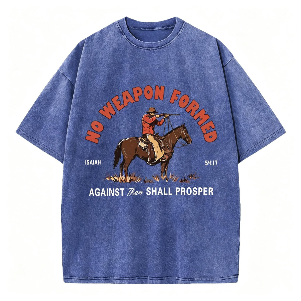 No Weapon Formed Christian Washed T-Shirt
