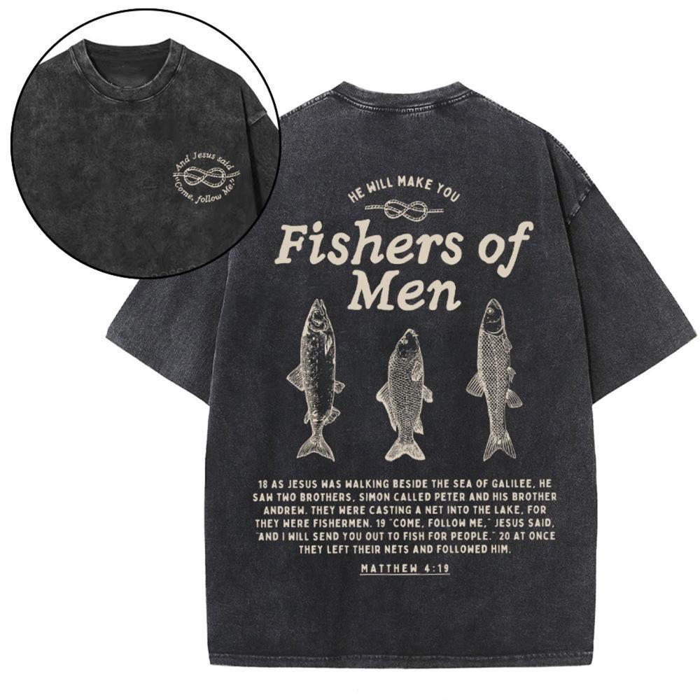 Fishers Of Men Christian Washed T-Shirt