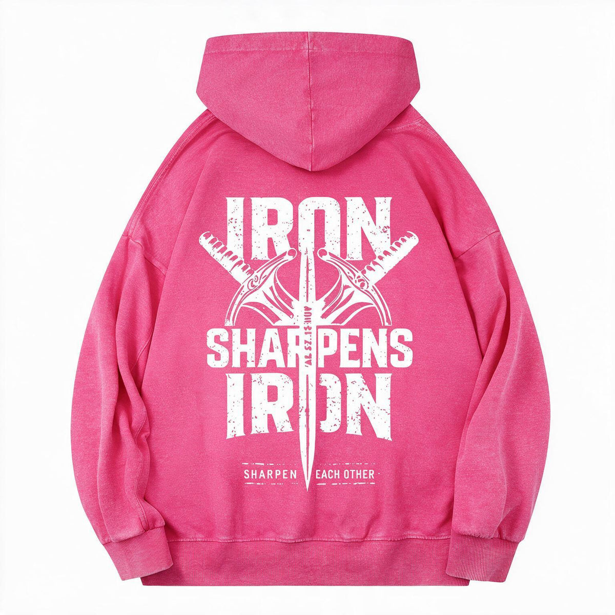 Iron Sharpens Iron Christian Washed Hoodie