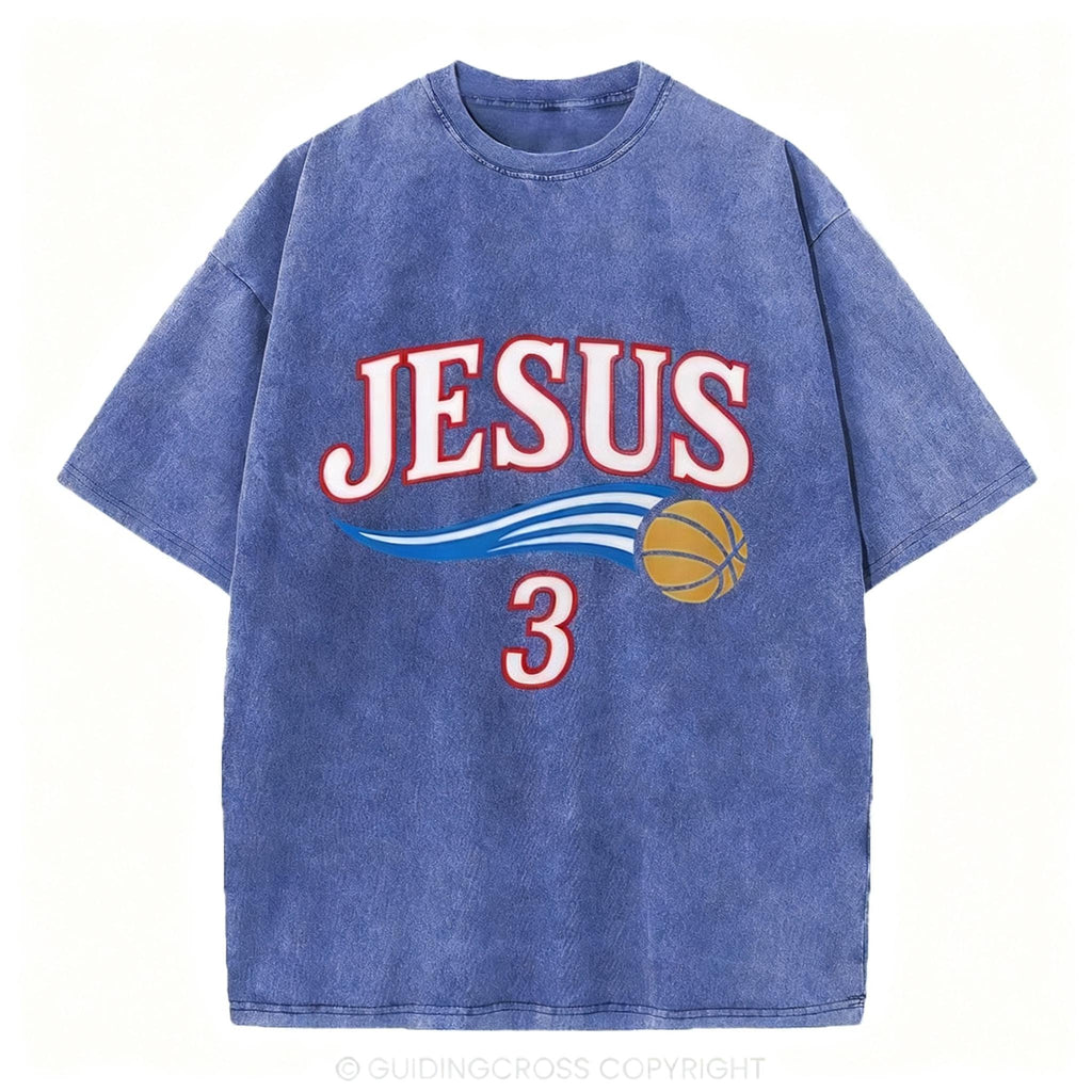 Jesus 3 Christian Washed T-Shirt