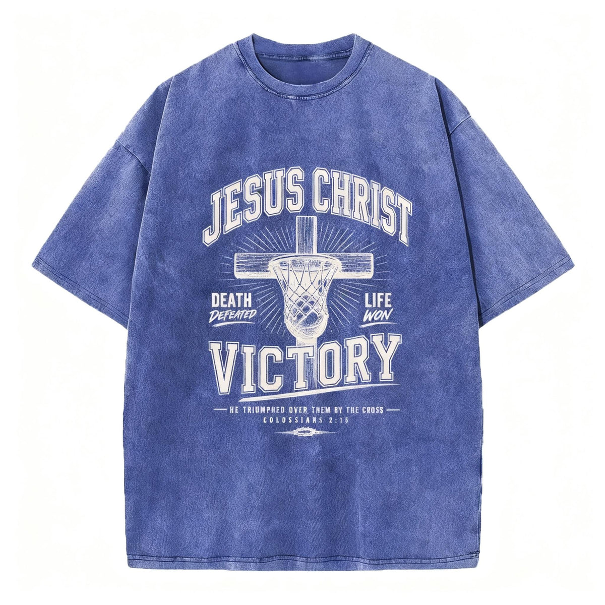 Jesus Christ Victory Christian Washed T-Shirt