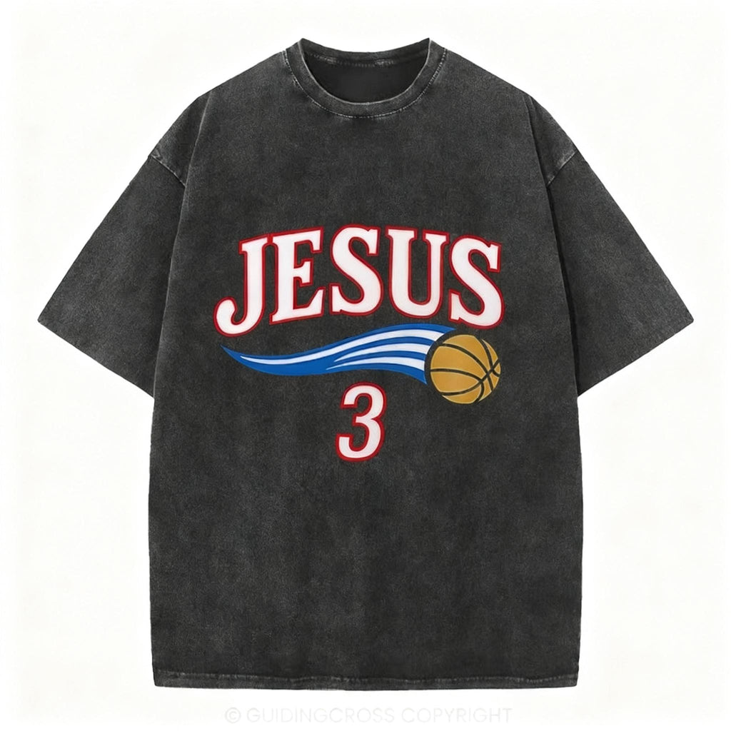 Jesus 3 Christian Washed T-Shirt