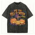 Are You Fall-o-ween Jesus Pumpkin Christian Washed T-Shirt